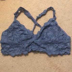 blue aerie cross back bralette